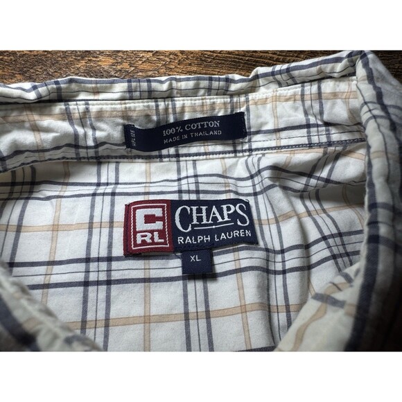 Chaps Ralph Lauren Men’s Long Sleeve Plaid Button-Down Shirt XL - Picture 3 of 5